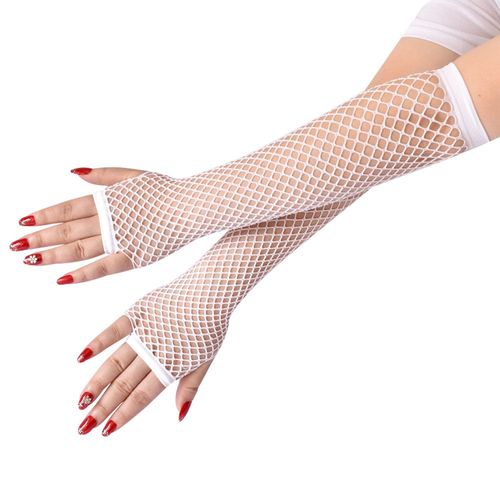 Gants Longs En Résille Pour Femmes, Nouveaux, À La Mode, Sans Doigts, Vêtements De Fête, Pour Filles, Punk, Gothique, Danse, En Maille