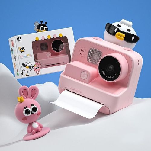 16 GB - Rose - Appareil Photo numérique instantané pour enfants, 1080P, avec papier imprimé, cadeau'anniversaire pour filles et garçons