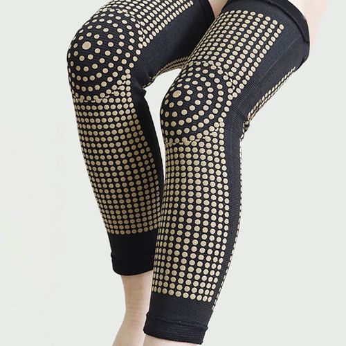 Genouillères Chauffantes À Points, 1 Paire, Genouillères De Sport, Soutien Du Genou En Tourmaline Pour L'arthrite, Soulagement De La Douleur Articulaire, Récupération Unisexe