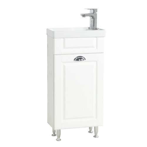 Vcm 2 Pcs Set De Meubles De Salle De Bain Wc Invité Lavabo Petit Étroit Landhaus Casalo M