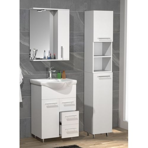 Vcm 4-Pièces Lavabo Meuble De Salle De Bains Ensemble Lavabo Tiroir Armoire De Toilette Lisalo L