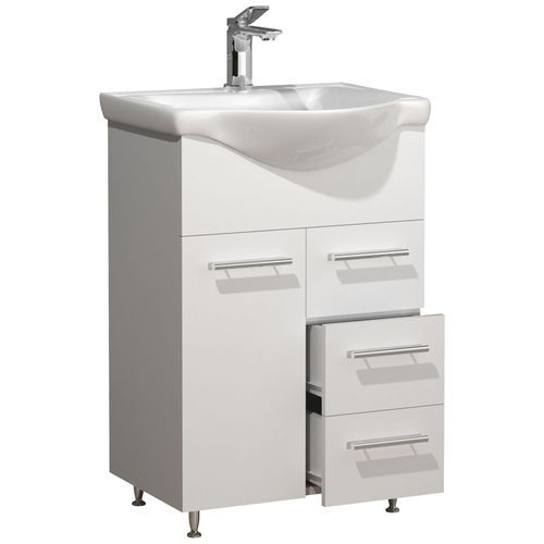 Vcm 2 Pcs. Plan De Toilette Lavabo Meubles De Salle De Bains Ensemble Lavabo Tiroir Armoire De Toilette Lisalo L
