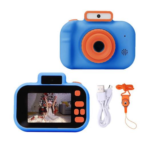 Blue pas de carte - Caméra de tourisme haute définition pour enfants, écran IPS HD 2 pouces, caméra numérique pour enfants, chargement USB avec lanière, jouets pour enfants, 4000W