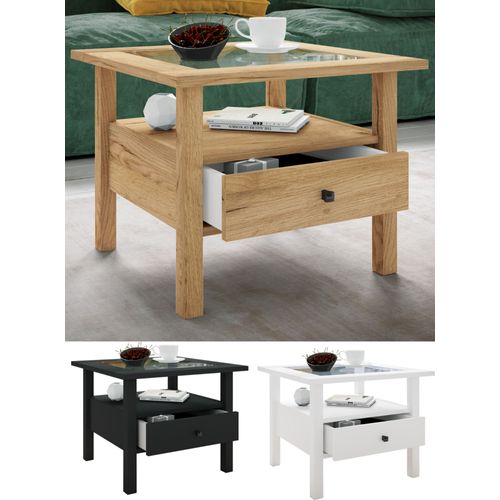 Vcm Table D'appoint En Bois Table Basse Table De Salon Tiroir Lingis M