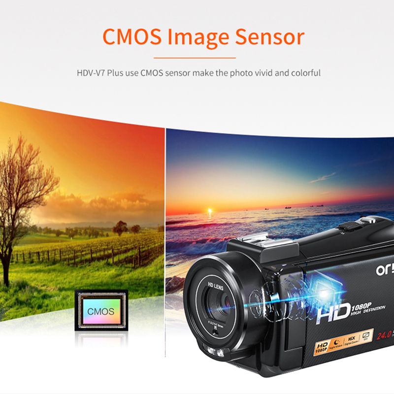 Objectif 0,45x - Camra Numrique Hdv-v7 Plus Full Hd 1080p,... - 4