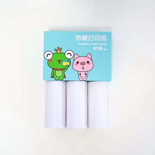 Paper blanc de 3 rouleaux - Papier photo thermique blanc coloré sans BPA C3 Pro pour toutes les imprimantes instantanées, autocollant de bricolage, appareil photo pour enfants, cadeau extérieur