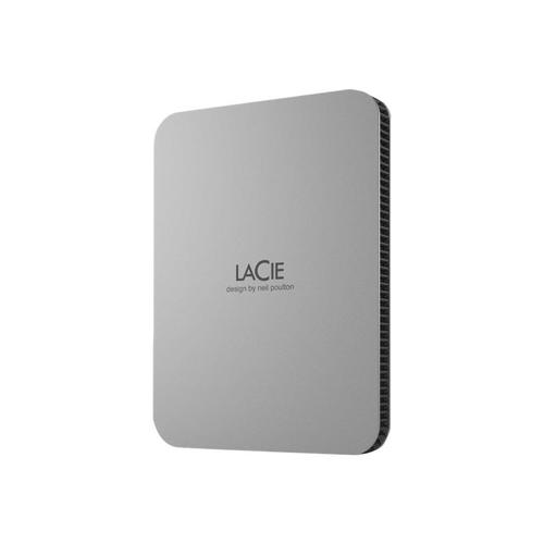 LaCie Mobile Drive STLP2000400 - Disque dur - 2 To - externe (portable) - USB 3.2 Gen 1 (USB-C connecteur) - lune argentée - avec 3 ans de Seagate Rescue Data Recovery