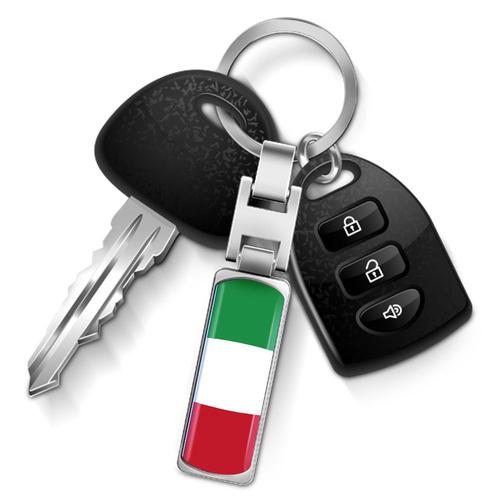 Porte-clés de voiture avec drapeaux métalliques en 3D emblème des  états-unis de la république tchèque de l'australie et du royaume-uni