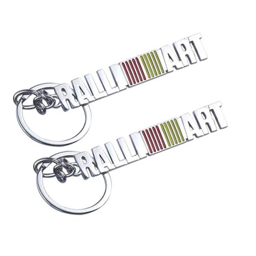 Porte-Clés En Métal 3d Emblème De Voiture Accessoire Automobile Pour Mitsubishi Ralliart Lancer Asx Outlander Pajero Galant