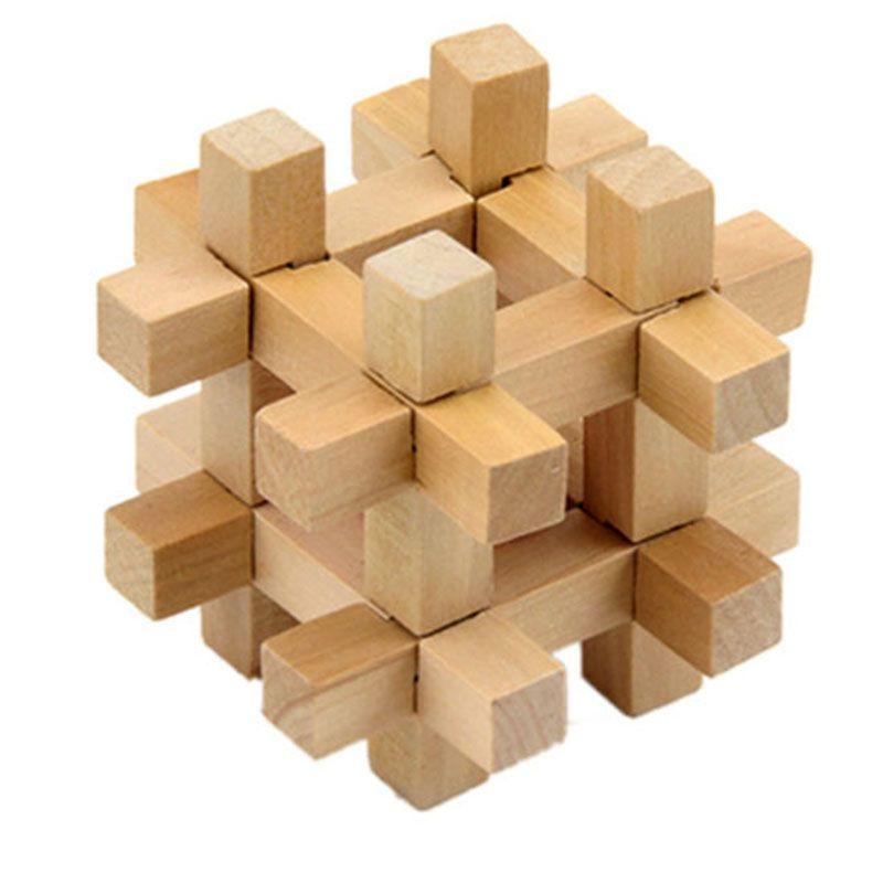 Puzzle 3D en bois à emboîtement pour enfant et adulte, casse-tête, jouet,  jeu, 3 pièces/ensemble - AliExpress