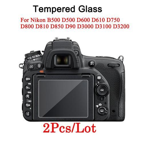 Protecteur d'écran LCD en verre pour appareil photo HD clair Guatemala Nikon B500 D500 Dfemelle D610 D750 D800 Dplaquage D850 D90 D3000 D3100 D3200 2 pièces