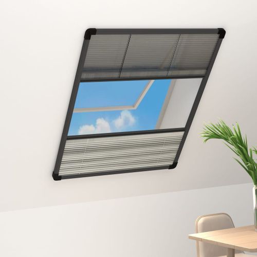 vidaXL Moustiquaire pliss¿¿e pour fen¿ºtre Aluminium 80x120 cm