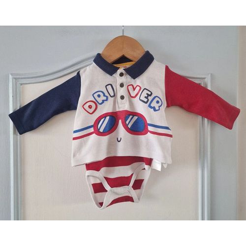 Body Et T-Shirt Intégré Du Pareil Au Même, Taille 3 Mois