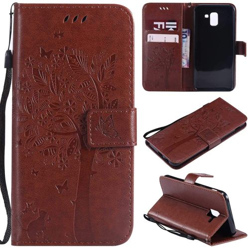 Coque Galaxy J6 2018, Galaxy J6 2018 Housse Coque, Etui Pour Samsung Galaxy J6 2018 (#10 Brun)