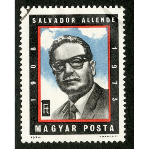 Timbre Oblitéré Magyar Posta, Salvador Allende 1908 - 1973, 1 Ft, 1974