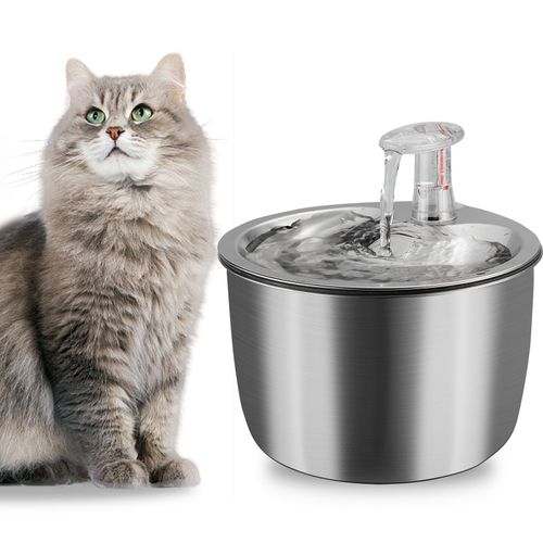 Fontaine À Eau Pour Animaux De Compagnie En Acier Inoxydable Kotezu - 2l