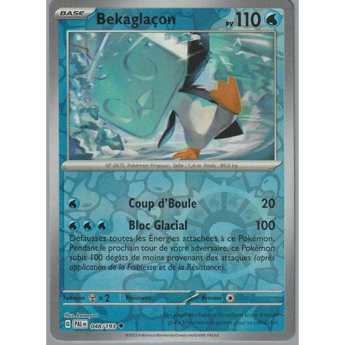 Carte Pokémon - Bekaglaçon - 048/193 - Reverse - Sv2 Evolution À Paldea