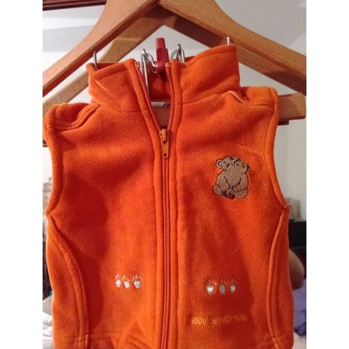 Veste Sans Manches Orange 6 Mois Mode Des Montagnes Vintage Années 90.