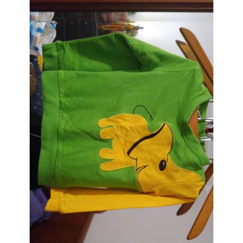 Sweat Vert Jaune Motif Éléphant 2/3 Ans.