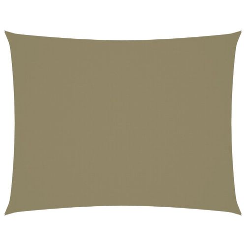 Voile D'ombrage Parasol Tissu Oxford Rectangulaire 6 X 8 M Beige Helloshop26 02_0009742