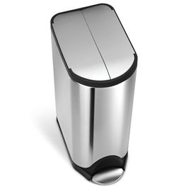 Poubelle papillon à pédale 30L code H inox