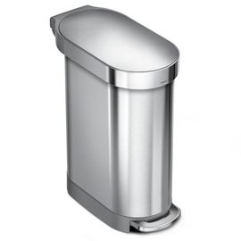 Poubelle étroite à pédale en acier 45 l - TS