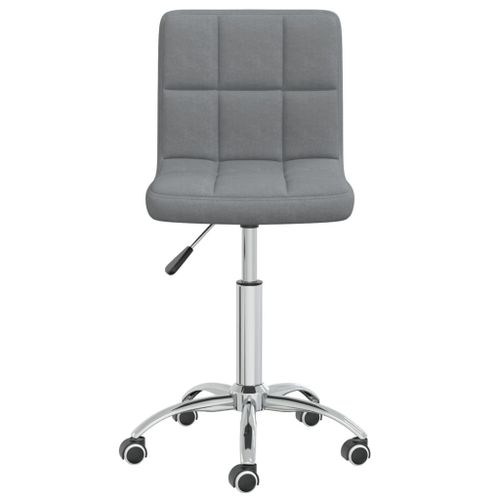 Vidaxl Chaise Pivotante De Salle À Manger Gris Clair Tissu
