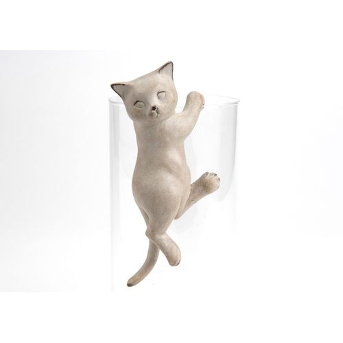Chat suspendu crème