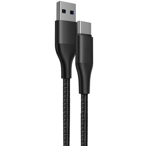 Câble USB-C Charge Rapide 3A pour Redmi Note 11 11S 11 Pro Note 12 4G/5G Note 12 Pro Plus - Nylon Tressé 1M Noir - E.F.Connection