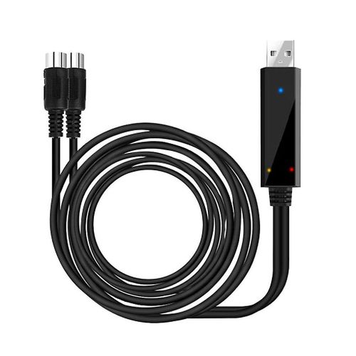 2 Mètres Usb Vers Midi Câble Électrique Piano Tambour Guitare Musique Compiler Interface