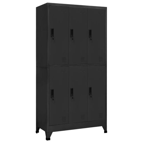 Vidaxl Armoire À Casiers Anthracite 90x45x180 Cm Acier