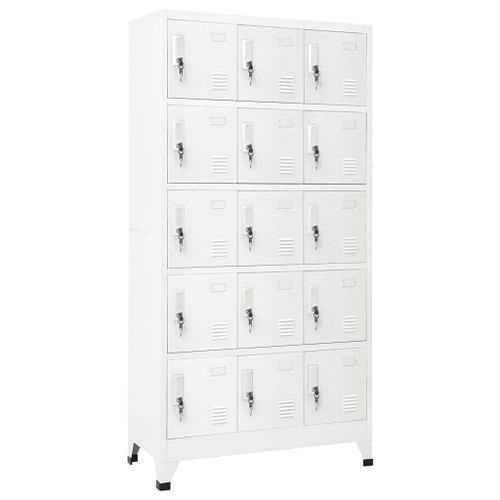 Vidaxl Armoire À Casiers Gris Clair 90x40x180 Cm Acier