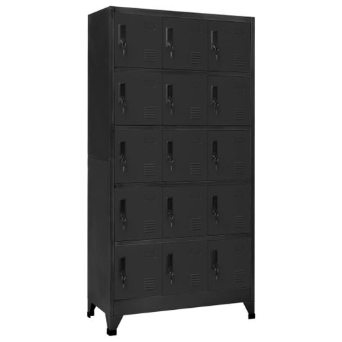 Vidaxl Armoire À Casiers Anthracite 90x40x180 Cm Acier