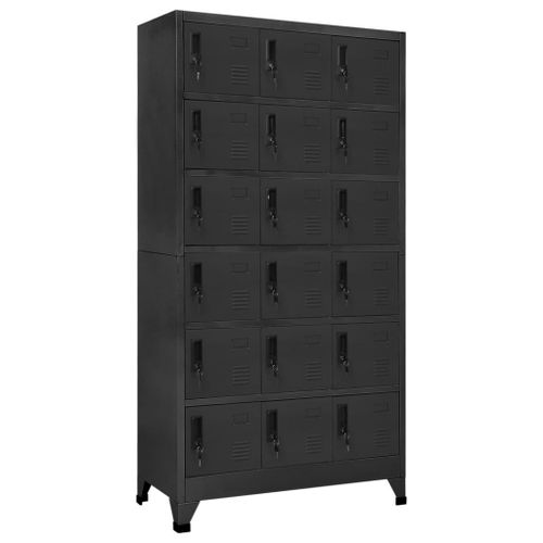 Vidaxl Armoire À Casiers Anthracite 90x40x180 Cm Acier