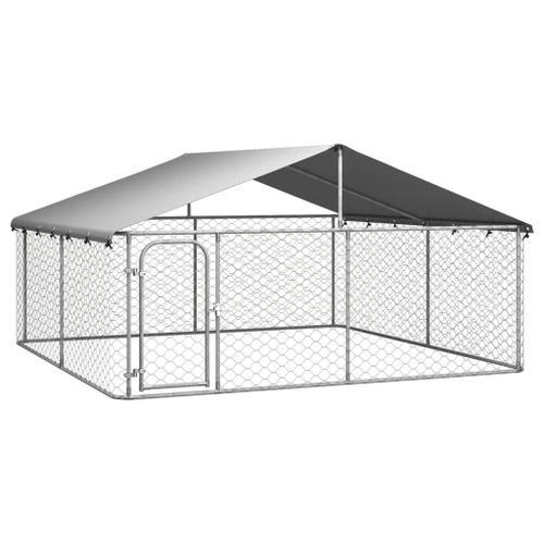 Vidaxl Chenil D'extérieur Avec Toit Pour Chiens 300x300x150 Cm