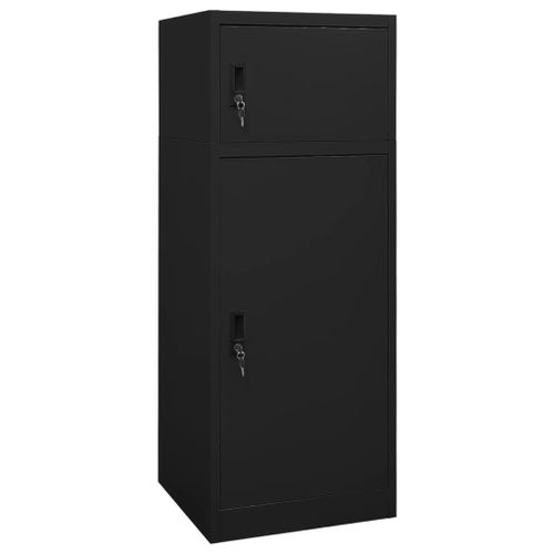 Vidaxl Armoire À Selles Noir 53x53x140 Cm Acier