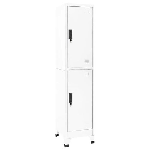 Vidaxl Armoire À Casiers Blanc 38x45x180 Cm Acier