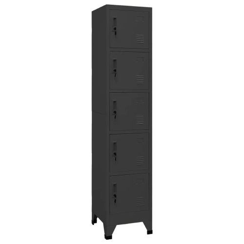 Vidaxl Armoire À Casiers Anthracite 38x40x180 Cm Acier