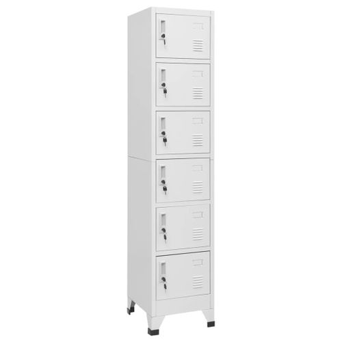 Vidaxl Armoire À Casiers Gris Clair 38x40x180 Cm Acier