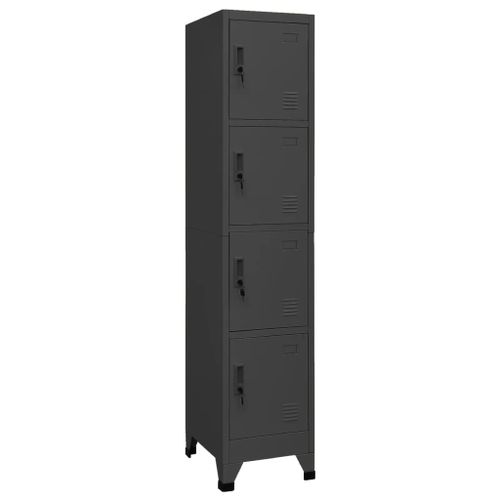 Vidaxl Armoire À Casiers Anthracite 38x45x180 Cm Acier