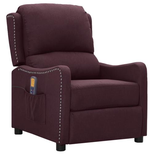 Vidaxl Fauteuil De Massage Inclinable Violet Tissu