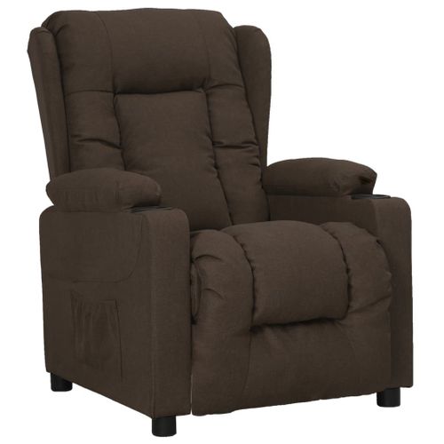 Vidaxl Fauteuil Inclinable Marron Fonc?? Tissu