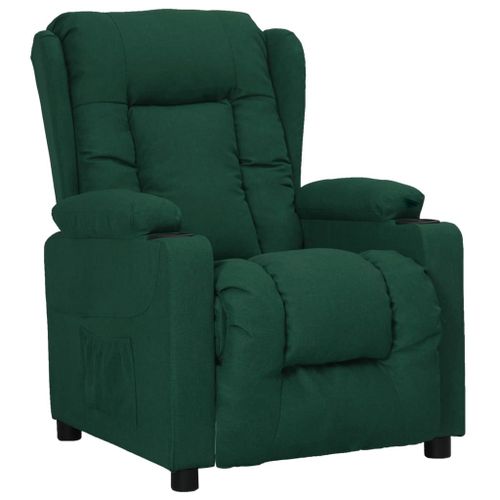 Vidaxl Fauteuil Inclinable Vert Fonc¿¿ Tissu