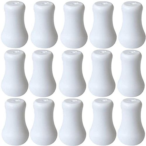 15pcs White Plastic Cord Tassel Window Blind Knobs Hanging Ball Small Pendants Drops Pull End For Pleated Shade Diy Curtain Craft Drapery Hardware
