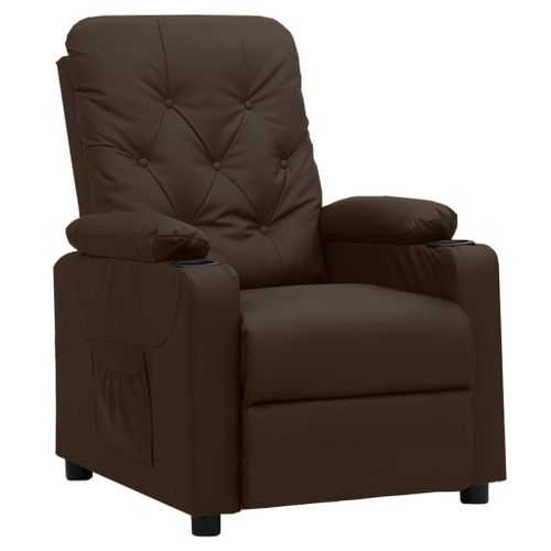 Vidaxl Chaise Inclinable Marron Similicuir