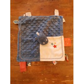 Doudou Plat Dragon Victor Bleu Blanc Rouge Étoiles Noukie's, 2016