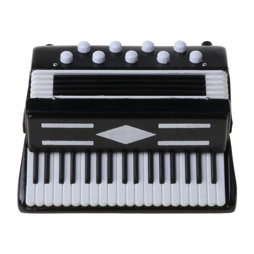Mini 1/12 Maison De Poupée En Bois Accordéon Miniature Instruments De Musique Modèle Home Decor Jouets