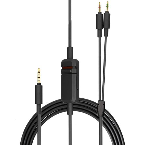 Mise à niveau du câble de casque portable pour Beyerdynamic MMX300 Fil PU tressé noir