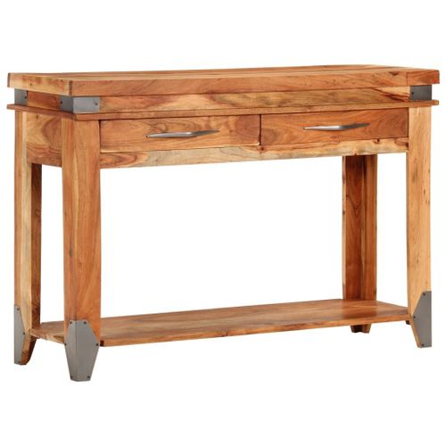 Vidaxl Table Console 110x34x74 Cm Bois D'acacia Massif
