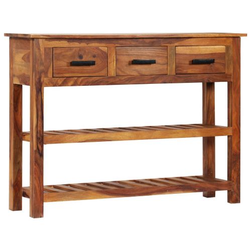 Vidaxl Buffet Avec 3 Tiroirs 110x30x80 Cm Bois D'acacia Massif